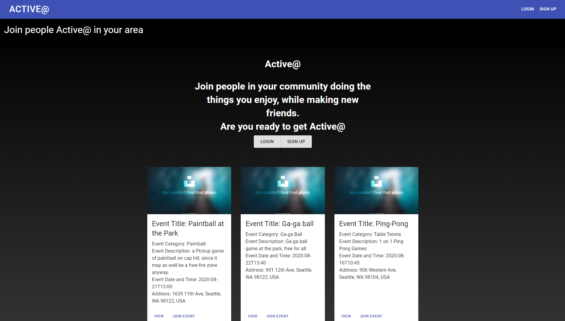 Project Three, Active At.